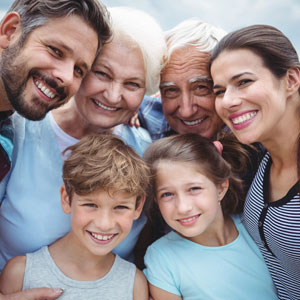 A happy family members representing the value of a good family lawyer - The Law Offices of Timothy Connors.